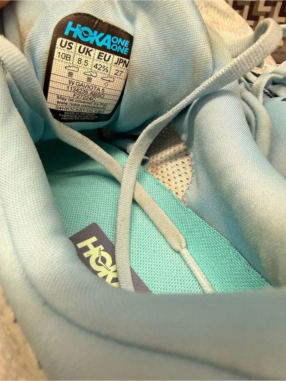 Hoka Women's Light Blue Plush-Run Running Shoes